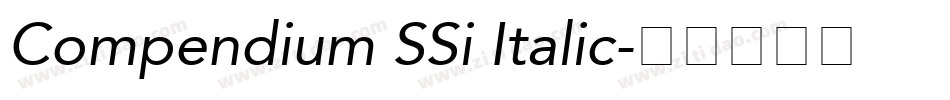 Compendium SSi Italic字体转换